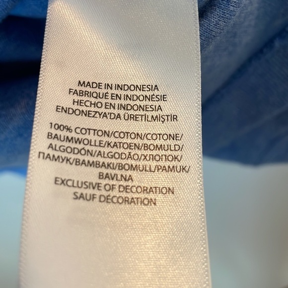 Polo Ralph Lauren Blue Label Men SZ M Pullover Shirt Light Blue Estate Rib - Picture 10 of 10